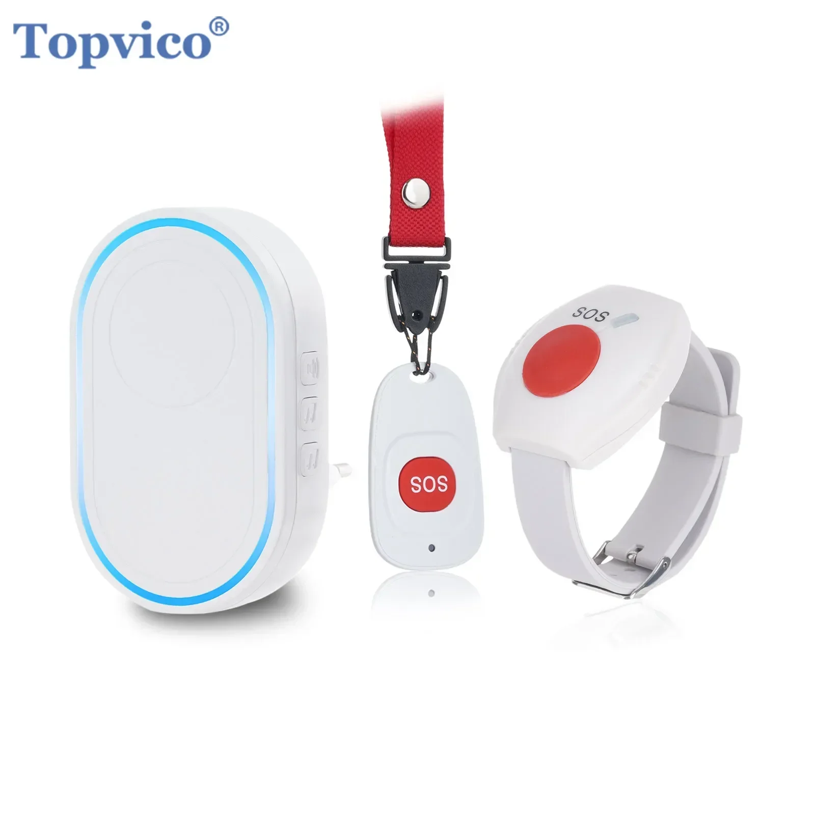 Home Security Gadgets - Topvico Wireless Caregiver Pager SOS Emergency