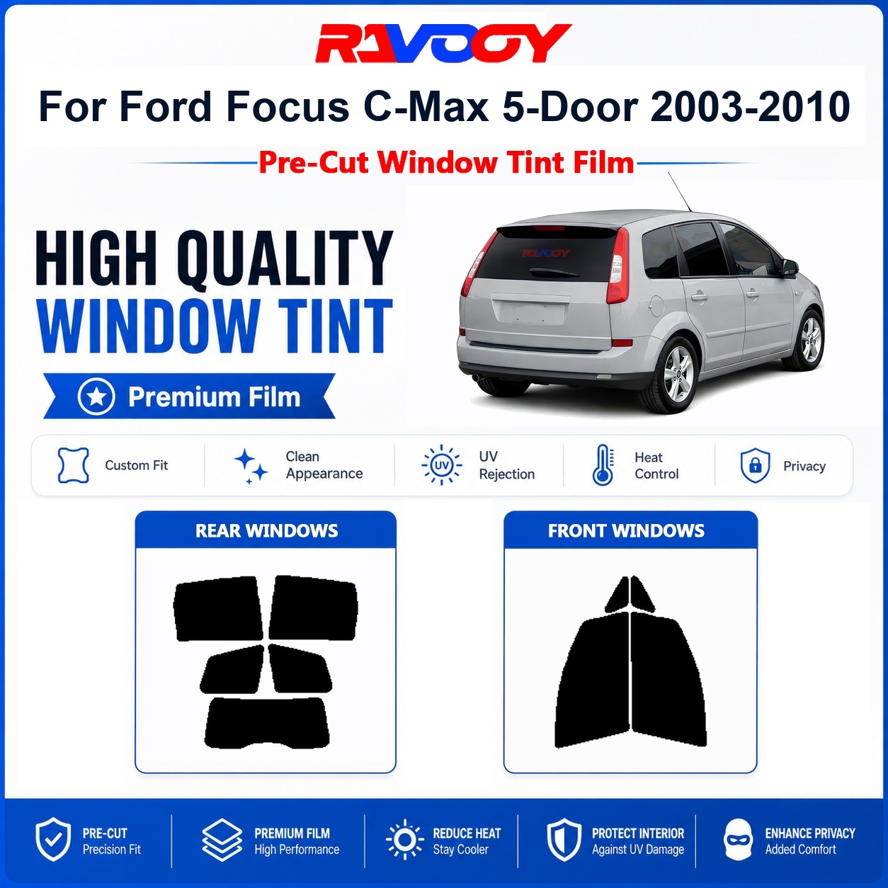 Home Security For Windows - Premium Pre-Cut Window Tint For Ford