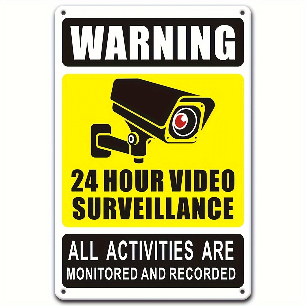 Home Security Network - 24/7 Video Surveillance Warning Sign -