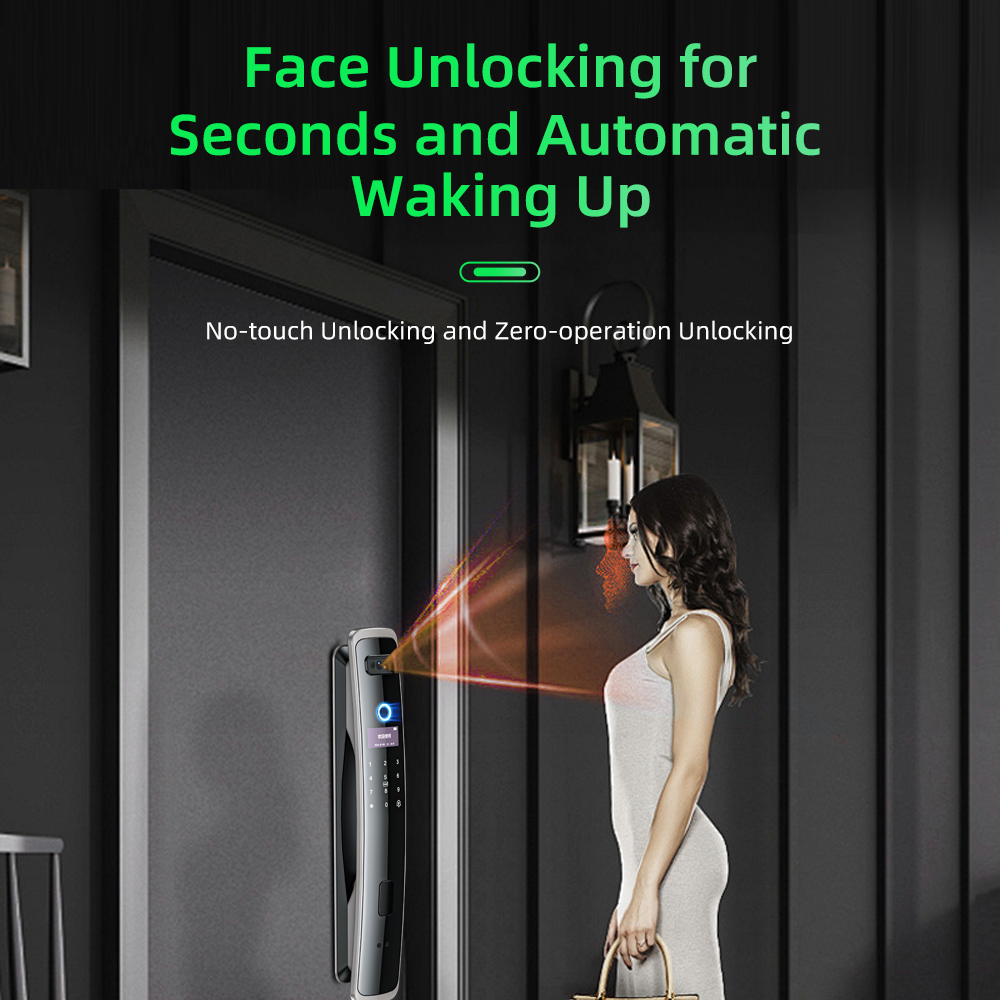 Home Security Front Door Camera - EGFirtor Smart Password Lock 3D Face