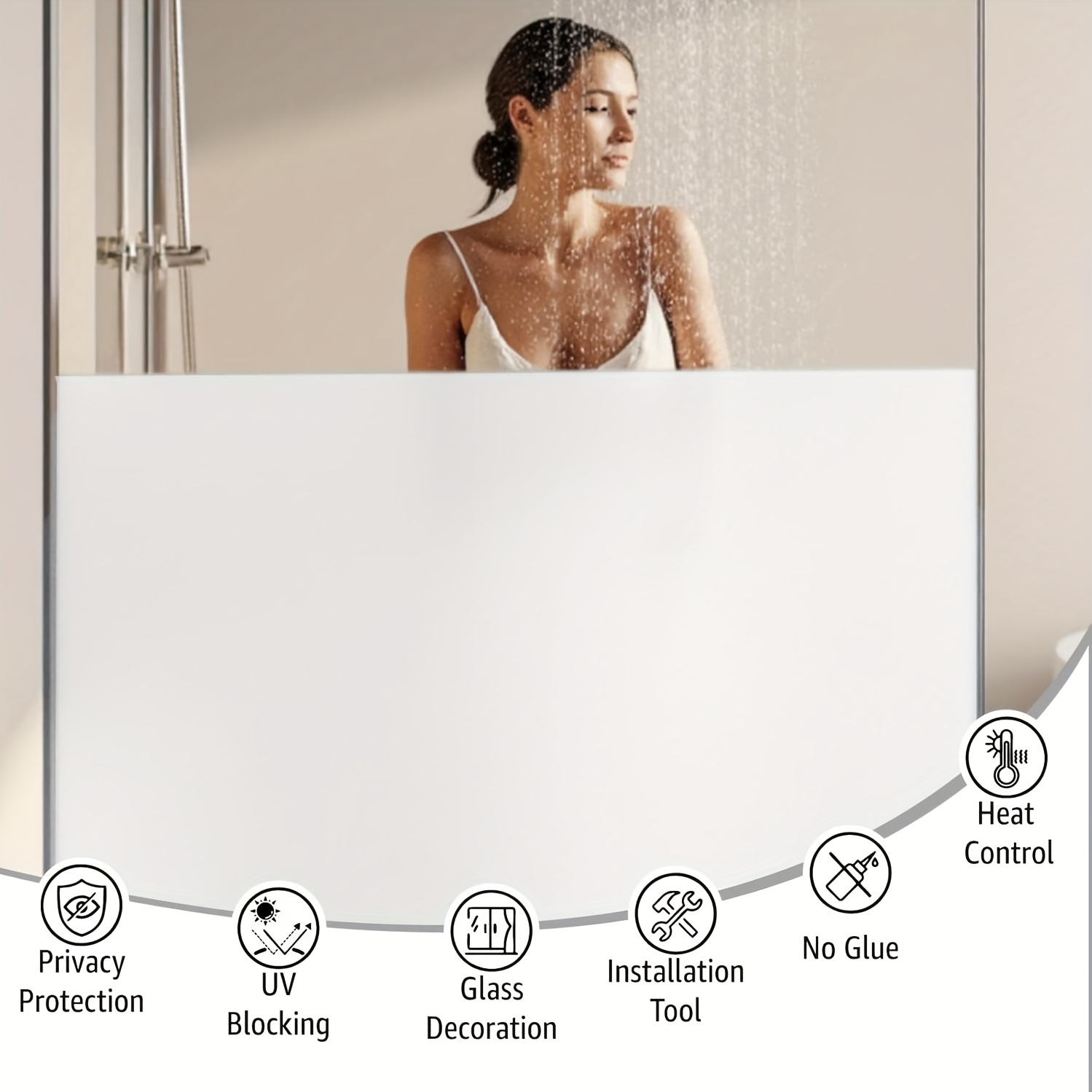 Home Security For Windows - White Frosted Privacy Window Film Static