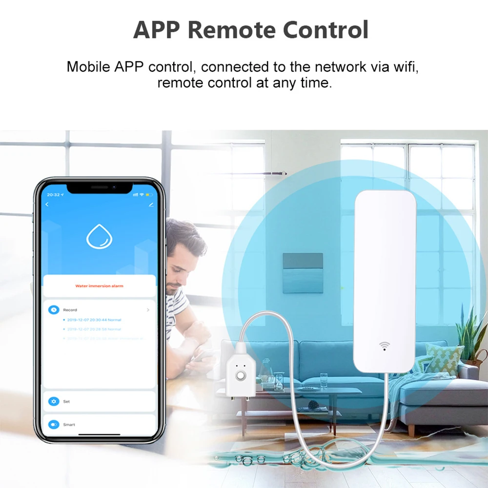 Tuya WiFi Zigbee Water Sensor  - Home Security Gadgets review and price