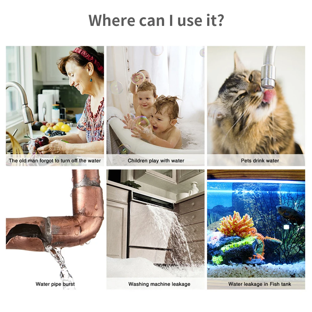 Tuya WiFi Zigbee Water Sensor  - Home Security Gadgets review and price
