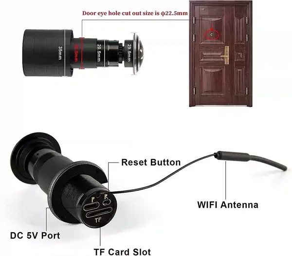 ICSEE TUYA WiFi Smart Door Eye - Home Security Front Door Camera review and price