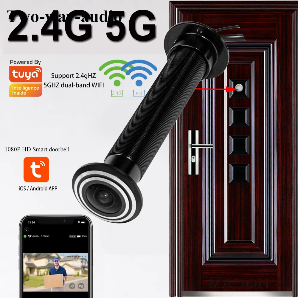 16mm Door Wifi Eye Camera 5G 2 - Home Security Front Door Camera review and price