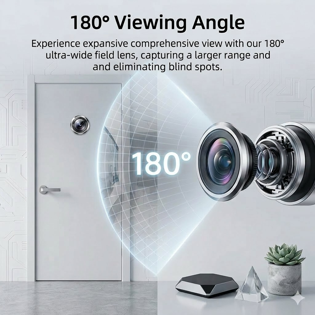 180° 3MP 2K Peephole Camera,5G - Home Security Front Door Camera review and price