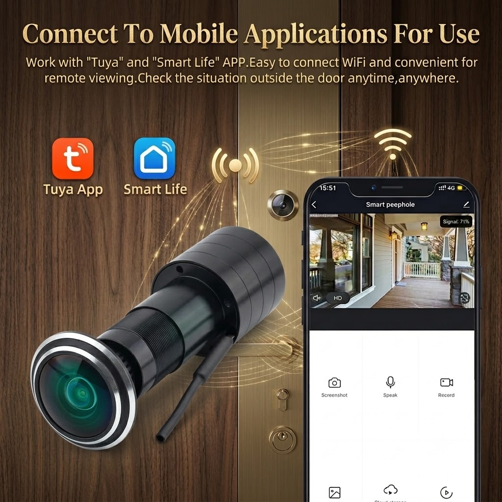 180° 3MP 2K Peephole Camera,5G - Home Security Front Door Camera review and price