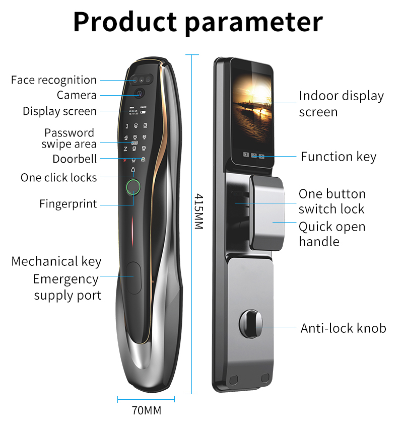 TYSH Tuya Security Fingerprint - Home Security Front Door Camera review and price